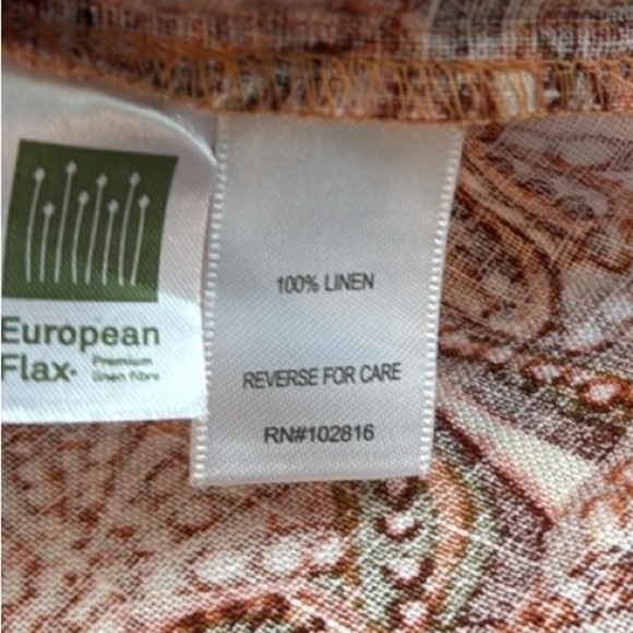 Garnet Hill Vale 100% Linen Tank Dress. Floral/Paisley Print. Size 12. - Picture 11 of 14